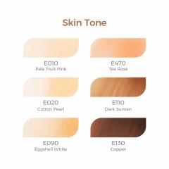 Set 6 markere - Ohuhu Honolulu - Skin Tone Brush & Chisel