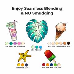 Set 6 markere - Ohuhu Honolulu - Skin Tone Brush & Chisel