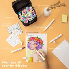 Set 48 markere - Ohuhu Honolulu B - Brush & Fine