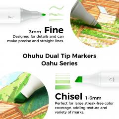 Set 80 markere - Ohuhu Oahu - Fine & Chisel