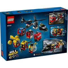 LEGO City - Elicopter, camion de pompieri si submarin remixate (60462)