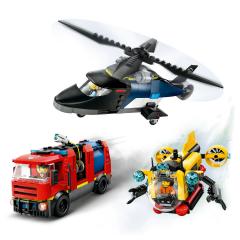 LEGO City - Elicopter, camion de pompieri si submarin remixate (60462)