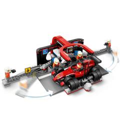LEGO City - Boxa si mecanici F1 cu masina Ferrari (60443)