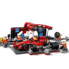 LEGO City - Boxa si mecanici F1 cu masina Ferrari (60443)