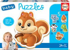 Puzzle 19 piese - Baby animals