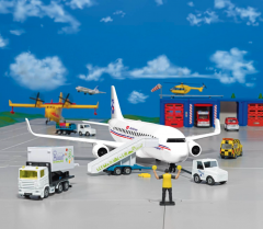 Jucarie - Avion comercial cu accesorii Siku Airlines
