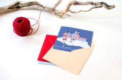 Felicitare - Love You, patrata cu plic colorat