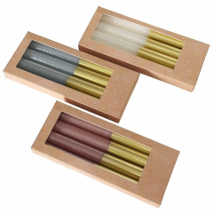 Set 4 lumanari - Dip Gold - Trei modele - Pret pe set