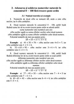 Sa invatam sa adunam si sa scadem clasele I - IV