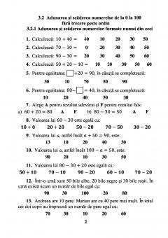 Sa invatam sa adunam si sa scadem clasele I - IV