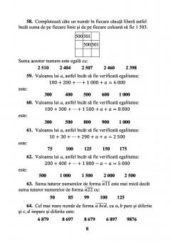 Sa pregatim rapid orice concurs de matematica - clasele a III-a si a IV-a