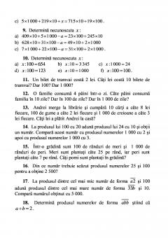 Matematica - Exercitii si probleme pentru clasele III si IV
