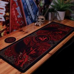 Set mousepad si suport de pahar - Dungeons & Dragons XL Desk Pad & Coaster Set