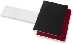 Set 2 caiete cursuri - Moleskine Subject Cahier Journal A4 - Black and Cranberry