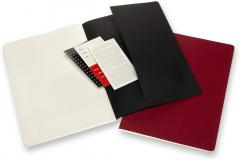 Set 2 caiete cursuri - Moleskine Subject Cahier Journal A4 - Black and Cranberry