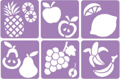 Set 6 sabloane - Fructe