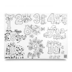 Plansa - Numere + Set instrumente de colorat
