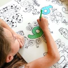 Plansa - Numere + Set instrumente de colorat