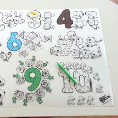 Plansa - Numere + Set instrumente de colorat