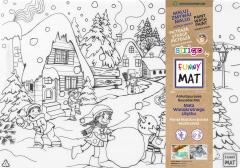 Plansa - Iarna + Set instrumente de colorat