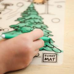 Plansa - Iarna + Set instrumente de colorat