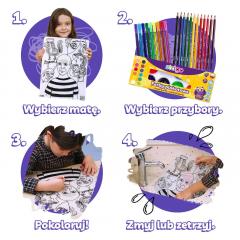 Plansa - Printesa + Set instrumente de colorat