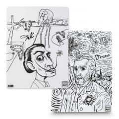 Plansa - Vincent van Gogh & Salvador Dali + Set instrumente de colorat