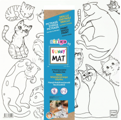 Plansa - Pisici + Set instrumente de colorat