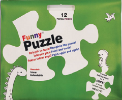 Plansa - Puzzle - Era Dinozaurilor, 12 piese + Set instrumente de colorat