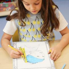 Plansa - Johannes Vermeer - Fata cu cercel de perla  + Set instrumente de colorat