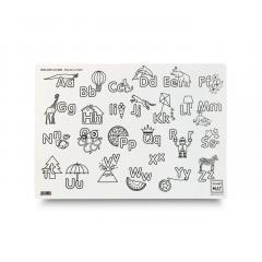 Plansa - Alfabetul englez + Set instrumente de colorat