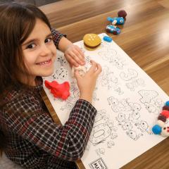 Plansa - Numere + Set instrumente de colorat