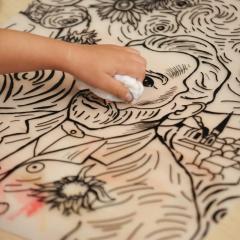 Plansa - Vincent Van Gogh + Set instrumente de colorat