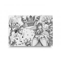 Plansa - Printul si Printesa + Set instrumente de colorat