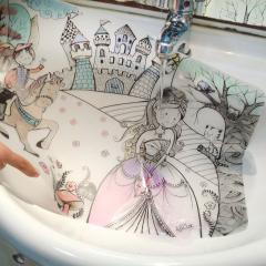 Plansa - Printul si Printesa + Set instrumente de colorat