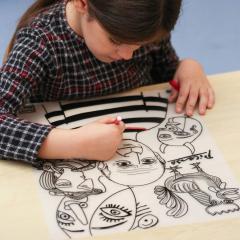 Plansa - Picasso + Set instrumente de colorat