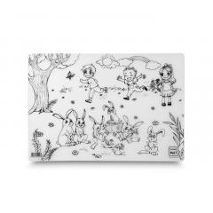 Plansa - Iepurasi + Set instrumente de colorat