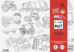 Plansa - Vehicule+ Set instrumente de colorat