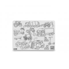 Plansa - Vehicule+ Set instrumente de colorat