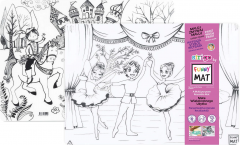 Plansa - Print, Printesa si dansatori + Set instrumente de colorat