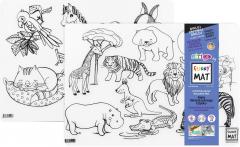 Set 2 planse - Animale domestice si salbatice - Set instrumente de colorat