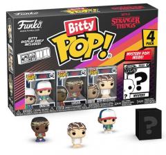 Set 4 figurine - Pop! Bitty - Stranger Things: Dustin, Lucas, Eleven with Electrodes + Mystery Pop!