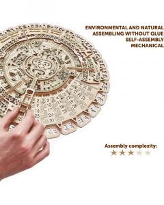 Puzzle 3D mecanic - Calendarul Maya, 73 piese