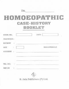 Homeopathic Case History Booklet