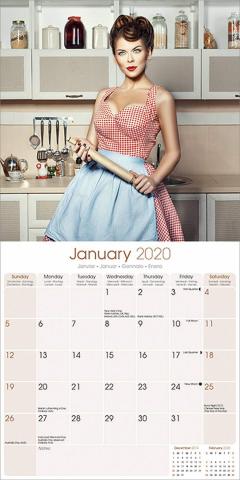 Calendar de perete 2020 - Retro Pin-ups