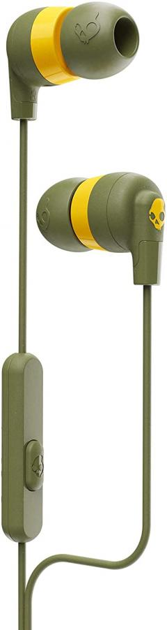 Casti Skullcandy - Ink'd, Moss/Olive/Yellow