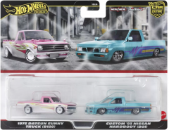 Set 2 Masini metalice - Hot Wheels - Datsun Sunny Truck (1975) si Nissan Hardbody (1993)