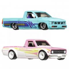 Set 2 Masini metalice - Hot Wheels - Datsun Sunny Truck (1975) si Nissan Hardbody (1993)