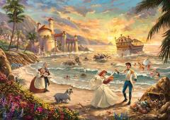 Puzzle 1000 de piese Thomas Kinkade - Disney Little Mermaid Celebration of Love
