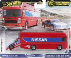 Set 2 Masini metalice - Hot Wheels - Transportator Euro Hauler cu Nissan 300 ZX GTS